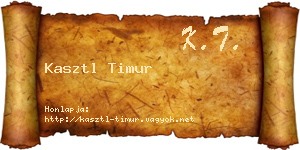 Kasztl Timur névjegykártya